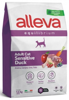 Сухой корм Alleva Equilibrium Sensitive Adult Cat Duck для взрослых кошек с чувствительным пищеварением (Утка)
